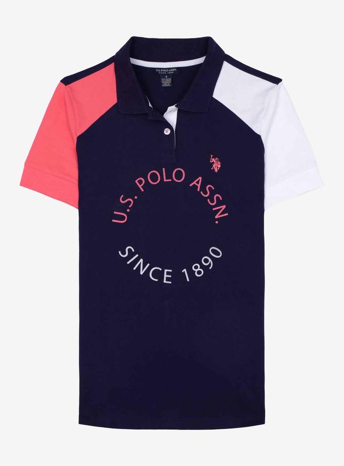 COLORBLOCK USPA CIRCLE LOGO POLO SHIRT New Arrival