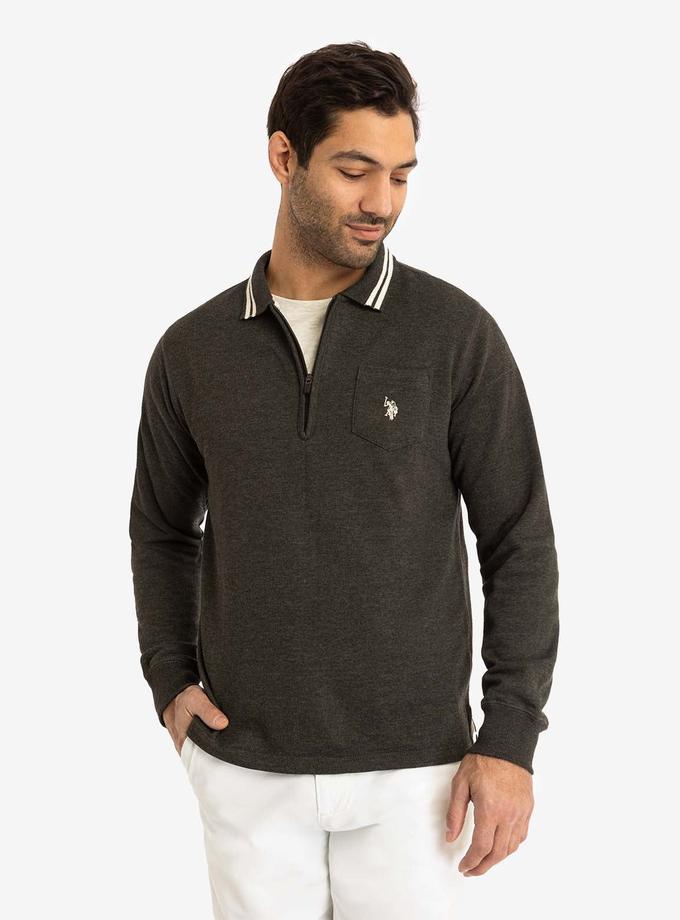 USPA 1/4 ZIP CHEST POCKET FRENCH TERRY SWEATSHIRT Best Buy