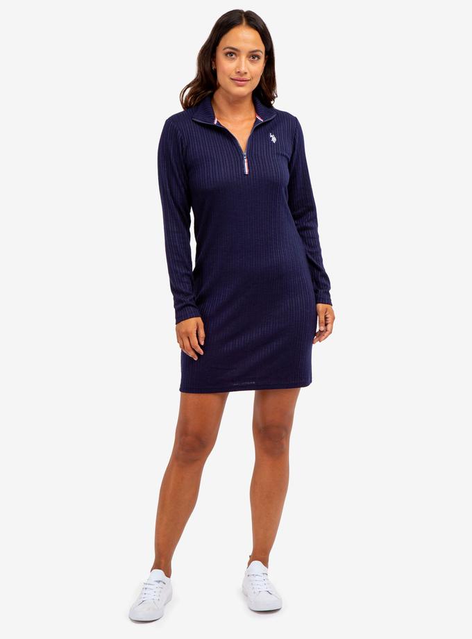 USPA 1/4 ZIP LONG SLEEVE DRESS High Quality