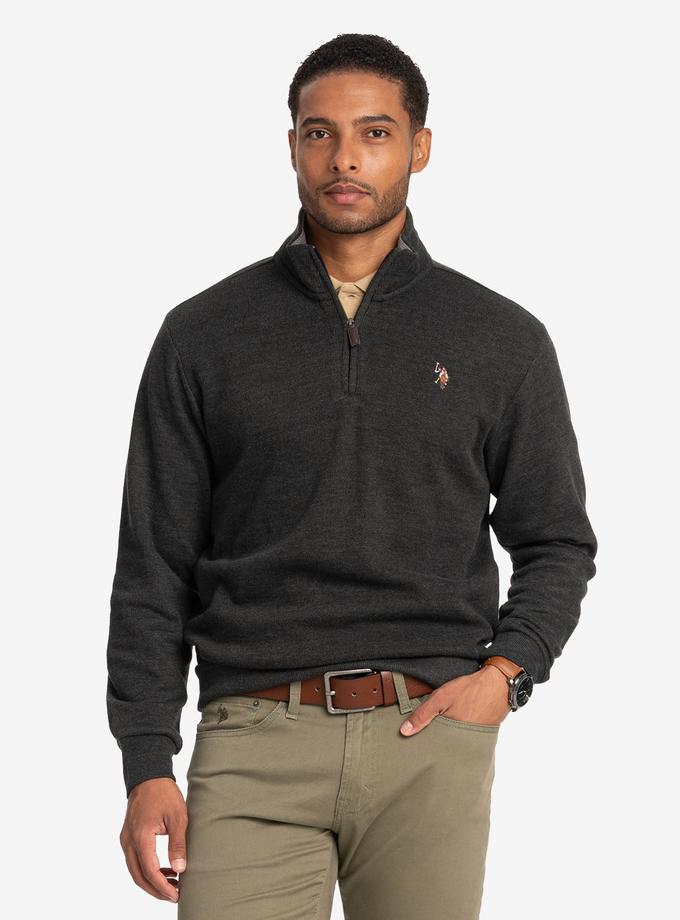 USPA 1/4 ZIP MOCK NECK FLATBACK PULLOVER Best Seller