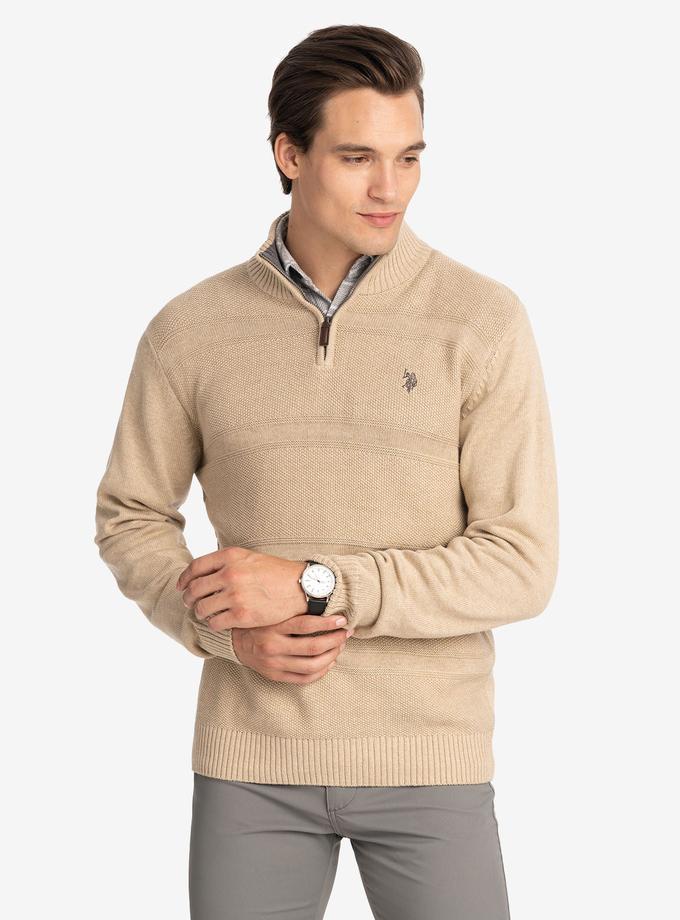 USPA 1/4 ZIP TEXTURED SWEATER Best Buy