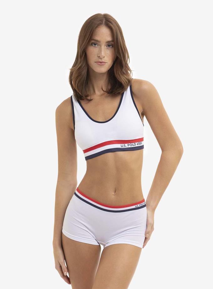 USPA 2 PACK SIGNATURE STRIPE BRALETTES WITH REMOVEABLE PADS On Sale