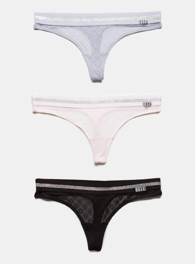 USPA 3 Pack Lace Thongs Free shipping