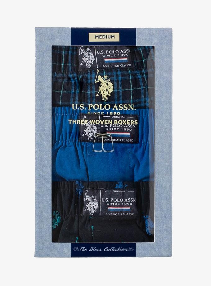 USPA 3 PACK WOVEN BOXERS Free shipping