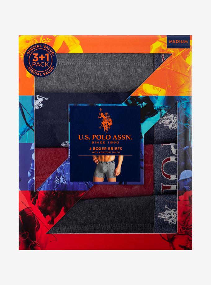 USPA 4 PACK COTTON BOXER BRIEFS Best Seller