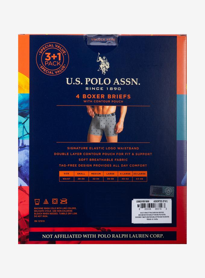 USPA 4 PACK COTTON BOXER BRIEFS Best Seller