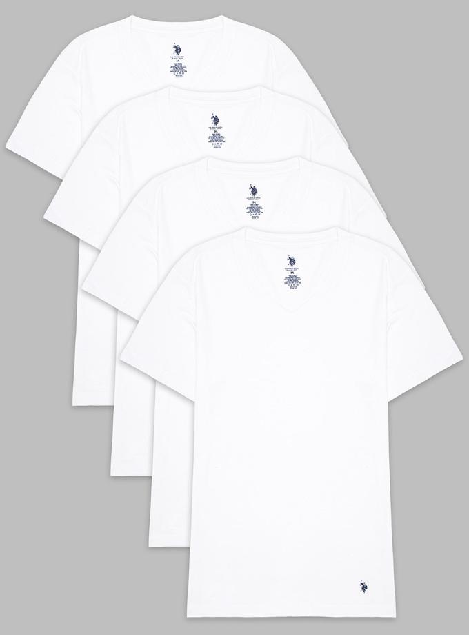 USPA 4 PACK COTTON JERSEY V-NECK T-SHIRTS Best Seller