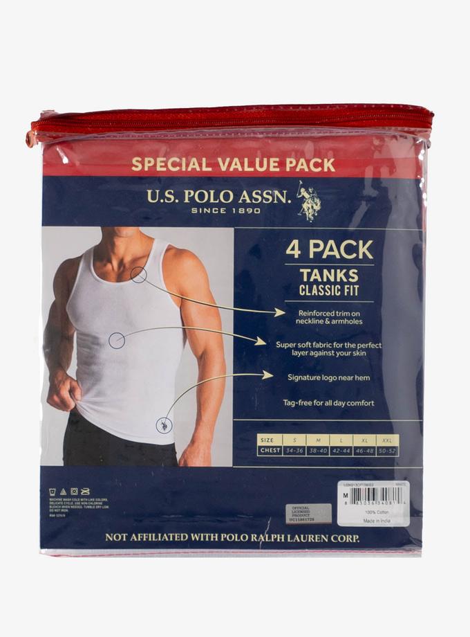 USPA 4 PACK COTTON RIB TANKS On Sale