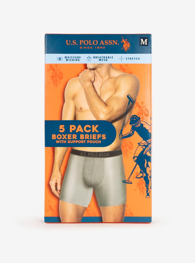 USPA 5 PACK STRETCH BOXER BRIEFS Same Day Delivery