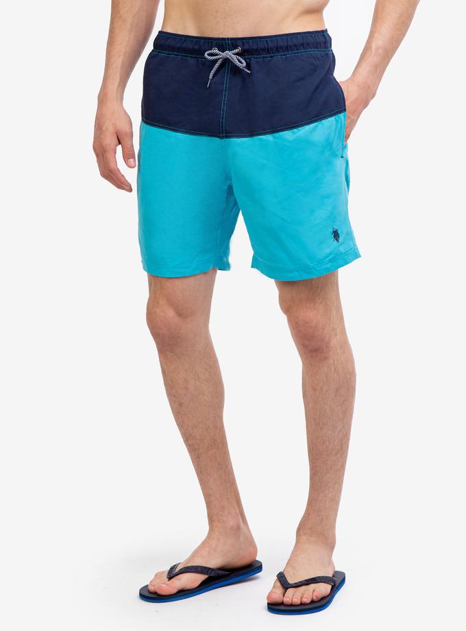 USPA 7" COLORBLOCK SWIM TRUNKS Same Day Delivery