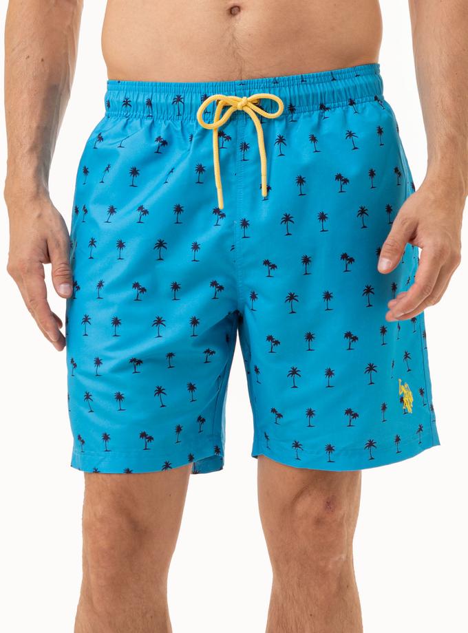 USPA 7 PALM TREE PRINT SWIM TRUNKS Best Seller