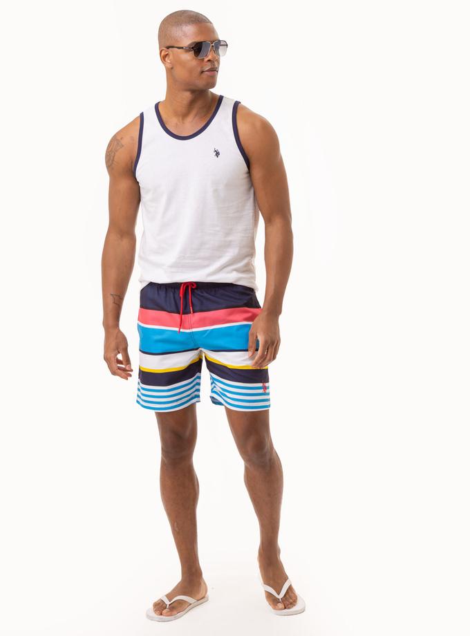 USPA 7 STRIPE SWIM TRUNKS High Quality