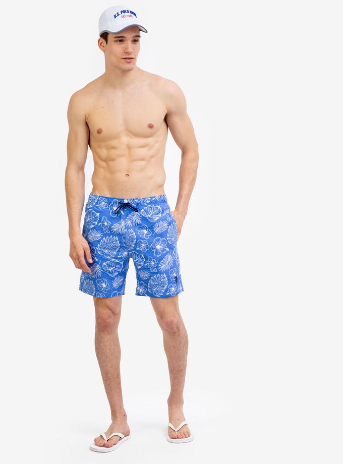 USPA 7" TROPICAL PRINT SWIM TRUNKS For Sale