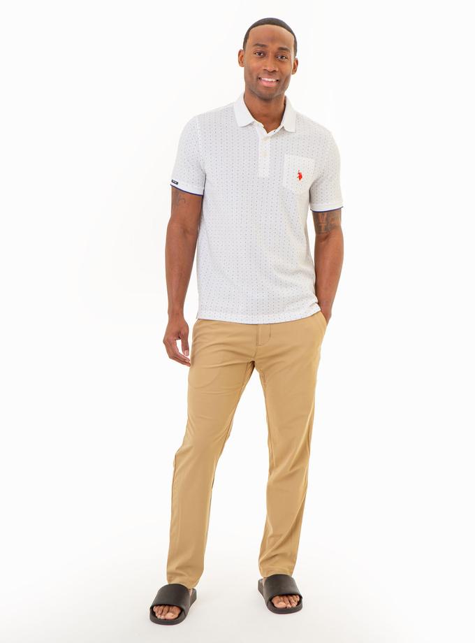 USPA ALL OVER DOUBLE MINI DOT PRINT POLO SHIRT New Arrival