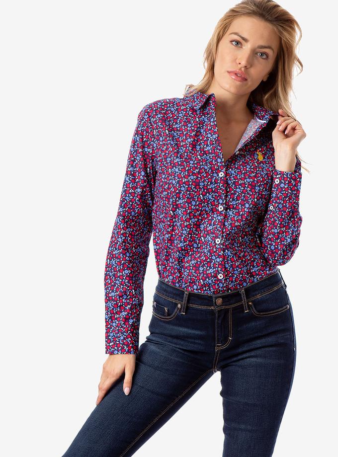 USPA ALL OVER FLORAL PRINT POPLIN SHIRT On Sale