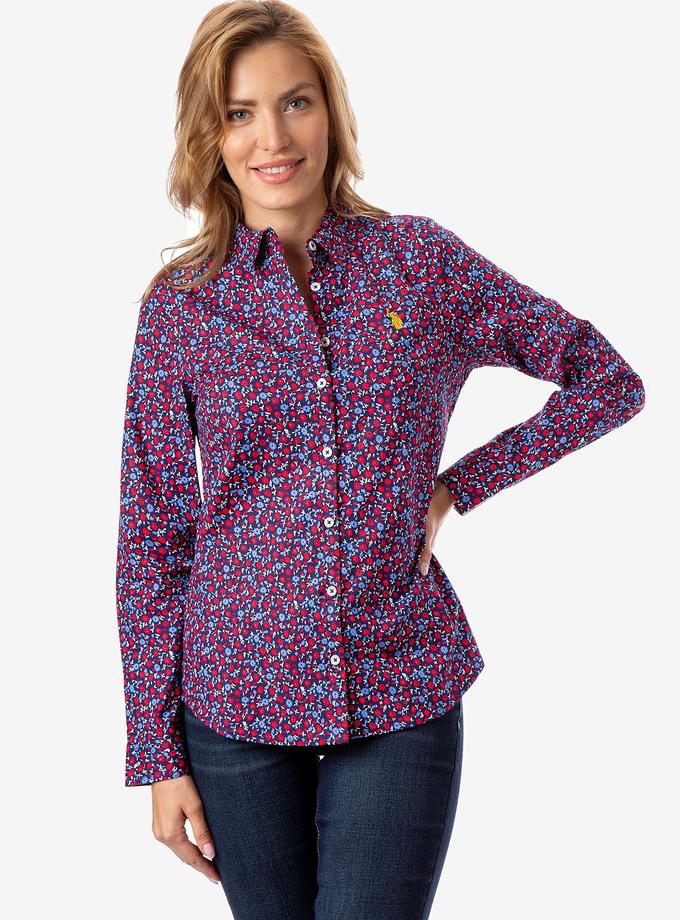 USPA ALL OVER FLORAL PRINT POPLIN SHIRT On Sale