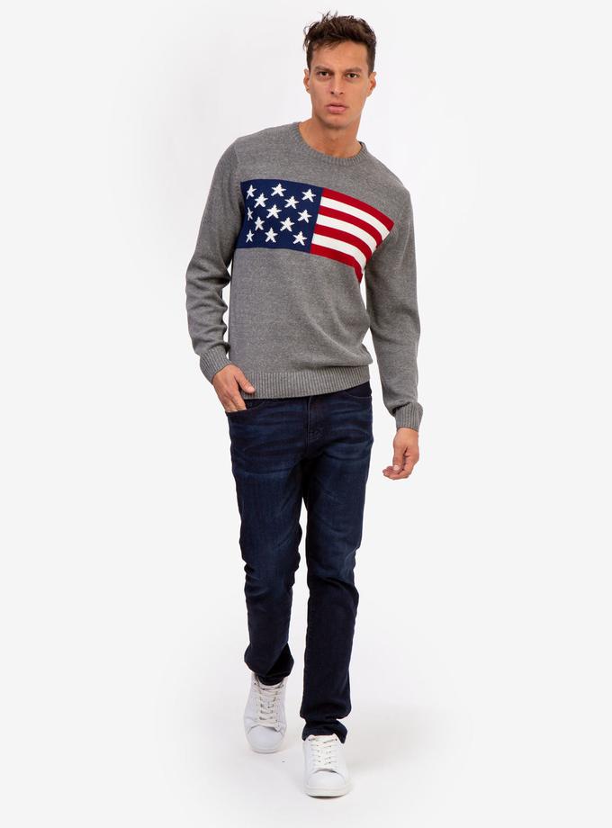 USPA AMERICAN FLAG CREW NECK SWEATER Best Seller