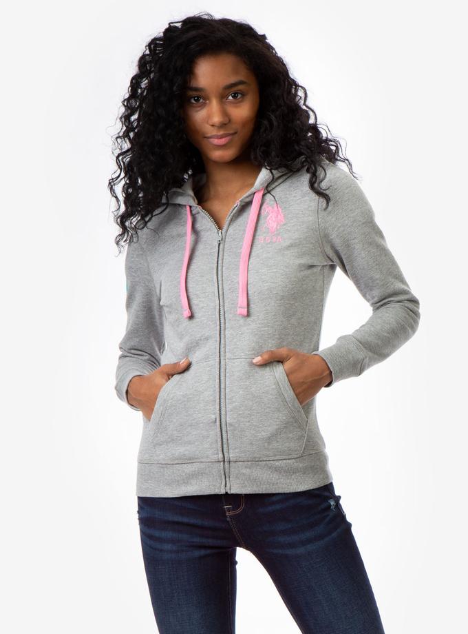 USPA BIG LOGO ZIP FRONT HOODIE Free shipping