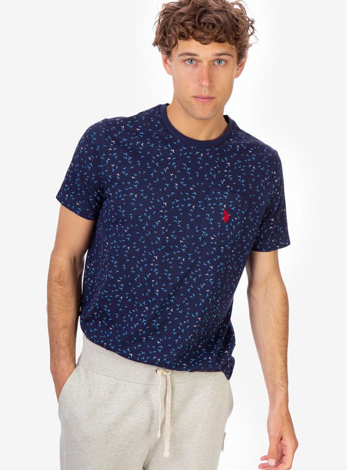 USPA BIRD PRINT CREW NECK T-SHIRT Same Day Delivery