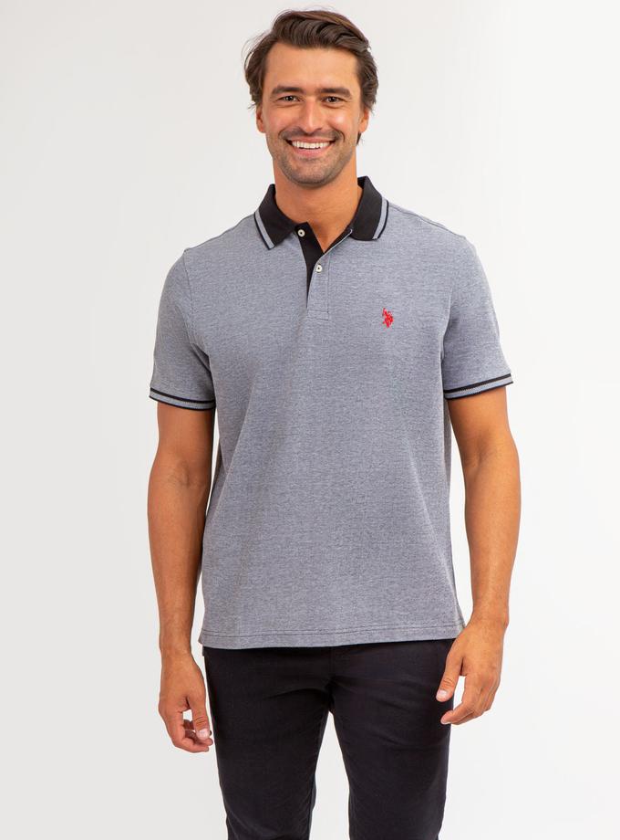 USPA BIRDSEYE CONTRAST COLLAR POLO SHIRT On Sale