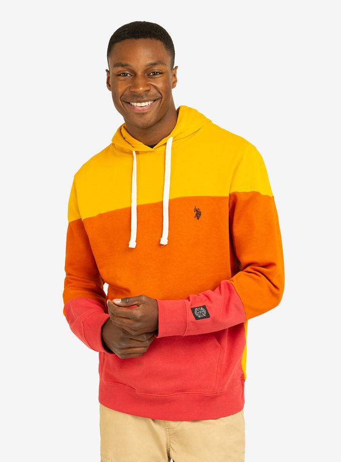 USPA BLACK MALLET COLORBLOCK FRENCH TERRY HOODY For Sale