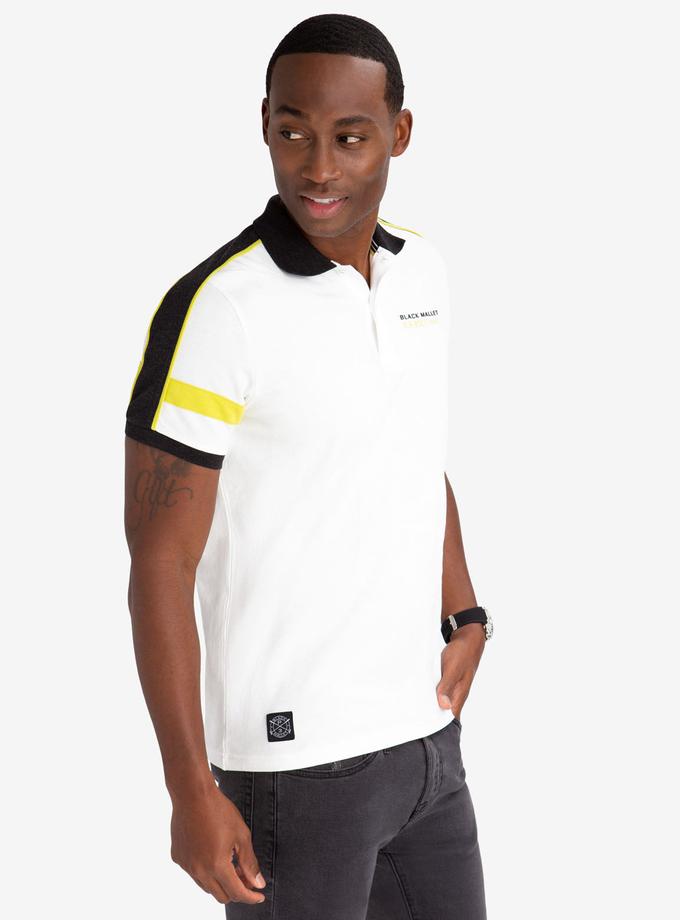 USPA BLACK MALLET SHOULDER PIECING POLO SHIRT New Arrival