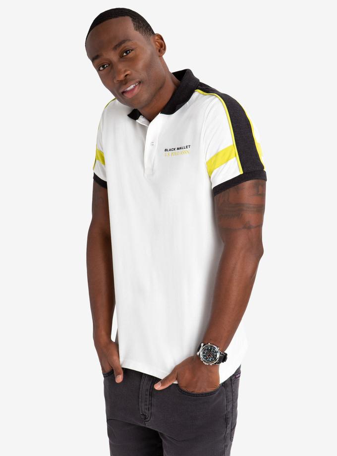 USPA BLACK MALLET SHOULDER PIECING POLO SHIRT New Arrival