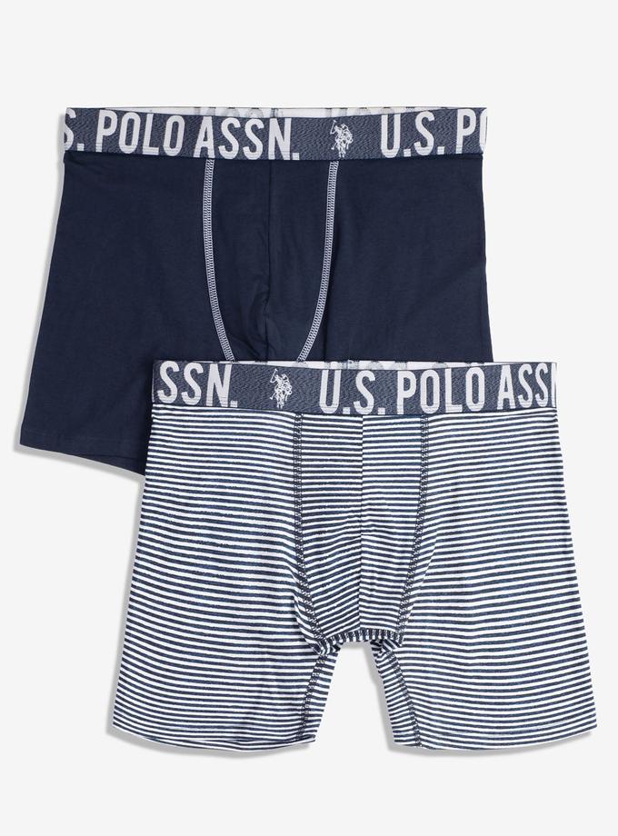 USPA Blue Collection 2PK Stretch Boxer Brief Set High Quality