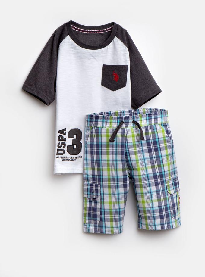 USPA BOYS 2 PIECE SET: TEE & SHORTS Free shipping