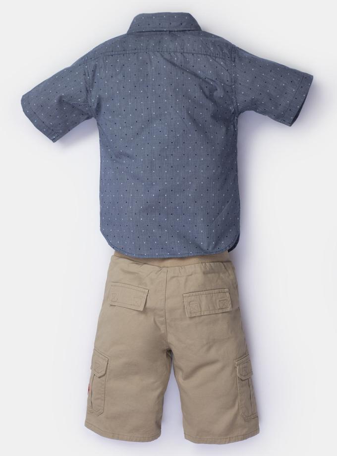 USPA BOYS 2 PIECE SET: WOVEN SHIRT & SHORTS New Arrival