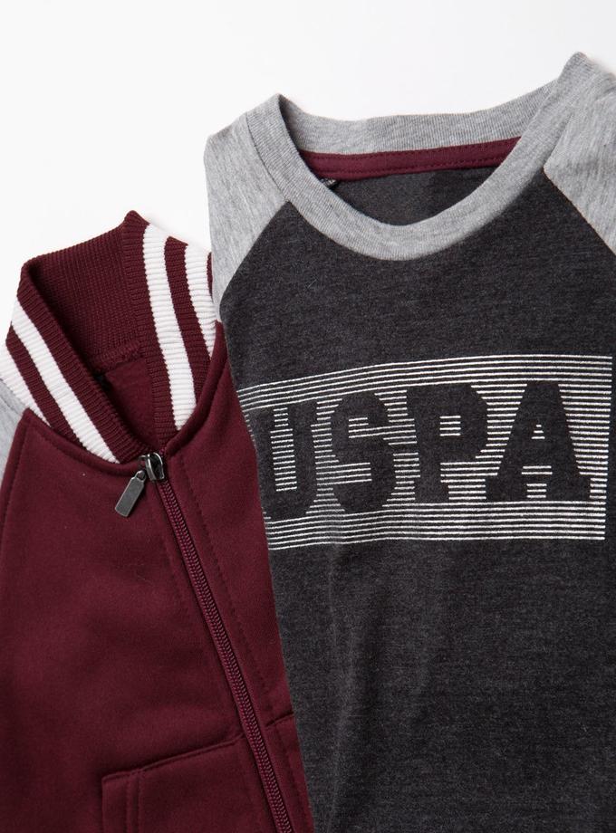 USPA BOYS 3 PIECE SET - FLEECE, TEE & PANTS Best Seller