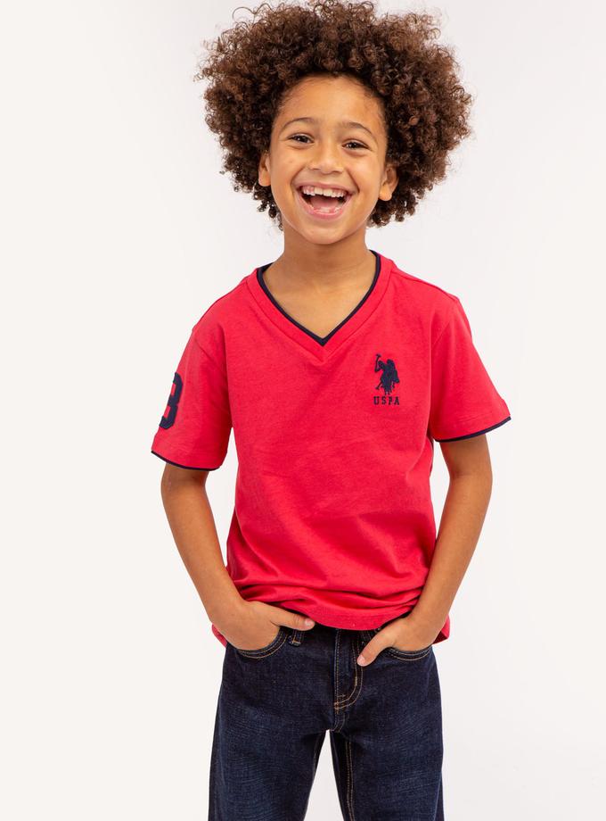 USPA BOYS BASIC V-NECK T-SHIRT Best Seller