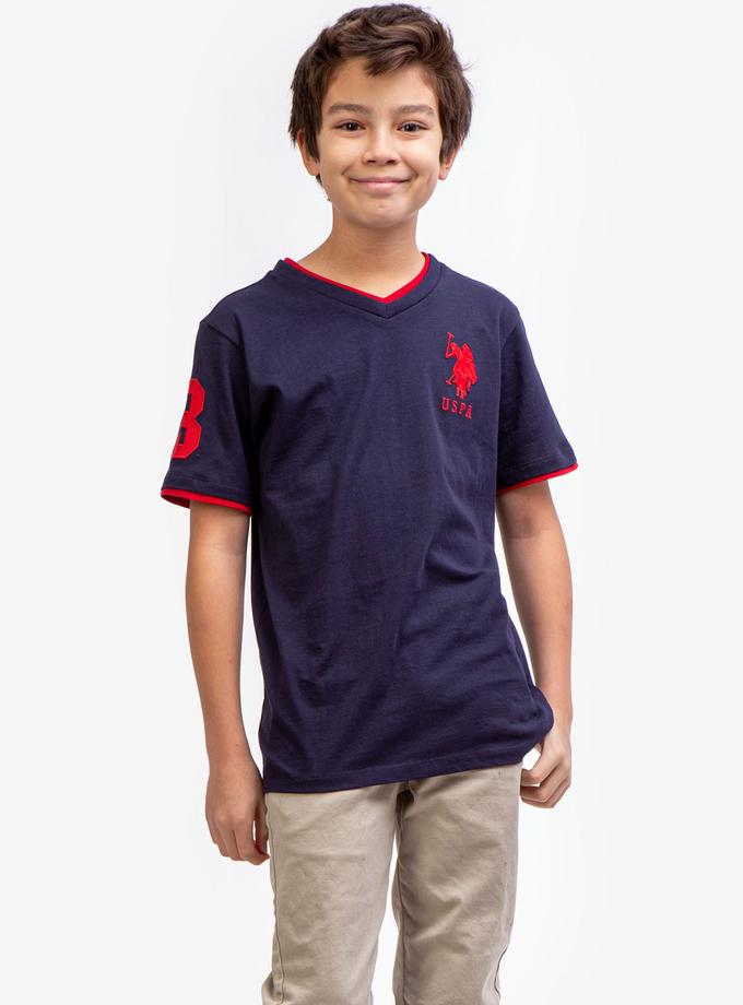 USPA BOYS BASIC V-NECK T-SHIRT High Quality