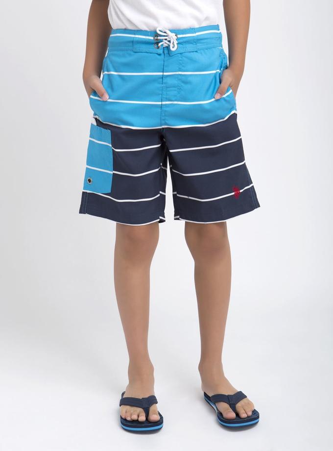 USPA Boys Horizontal Stripe Board Short Best Price