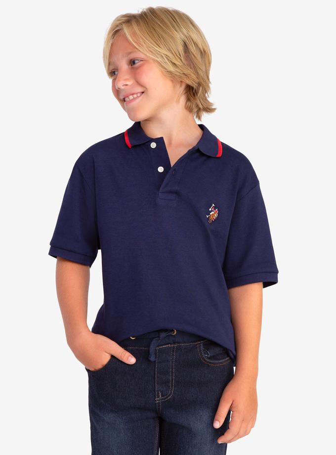 USPA BOYS INTERLOCK POLO SHIRT For Sale