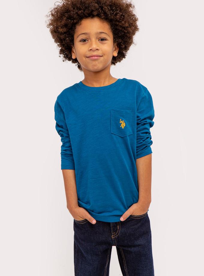 USPA BOYS LONG SLEEVE CHEST POCKET T-SHIRT Best Price