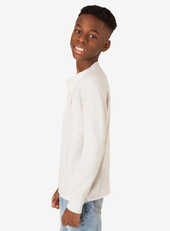 USPA BOYS LONG SLEEVE THERMAL HENLEY Best Price