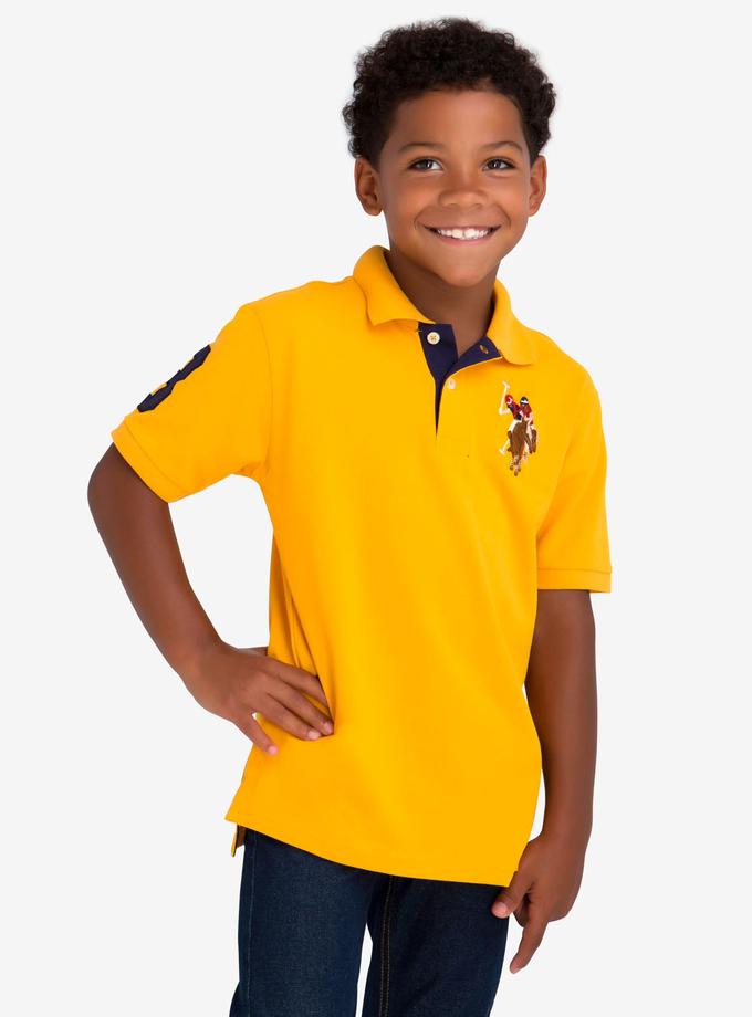 USPA Boys Multi-Color Big Logo Polo Shirt New Arrival