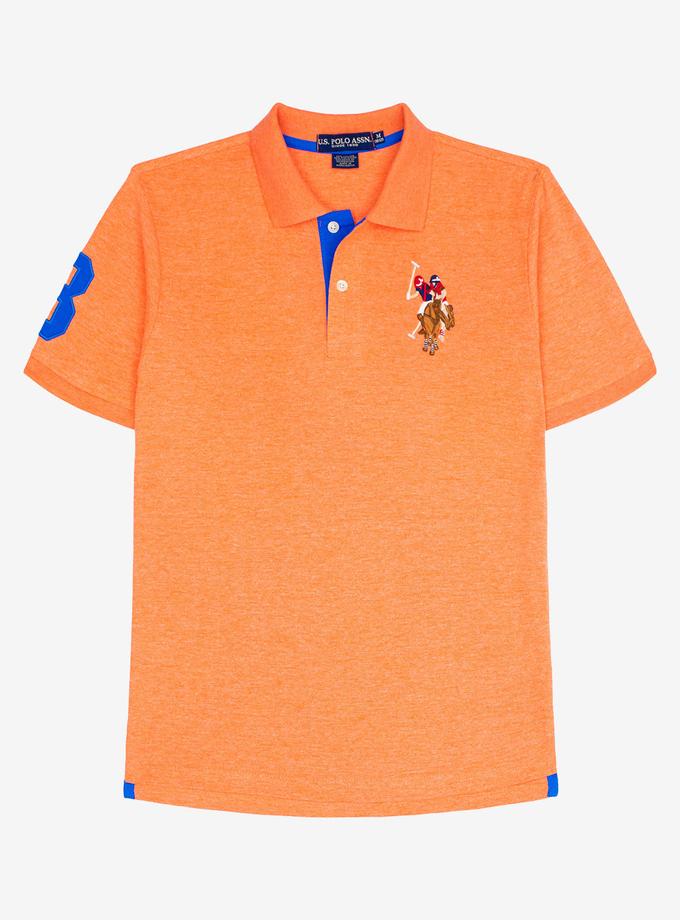 USPA BOYS MULTI-COLOR BIG LOGO POLO SHIRT On Sale