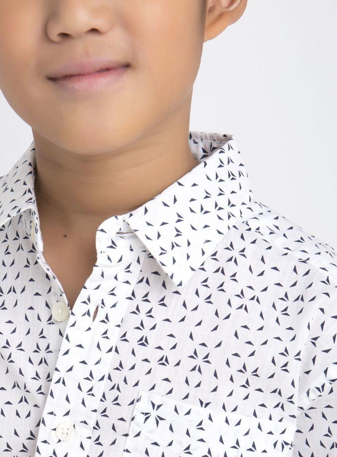 USPA BOYS ORIGAMI PRINT SHIRT Free shipping