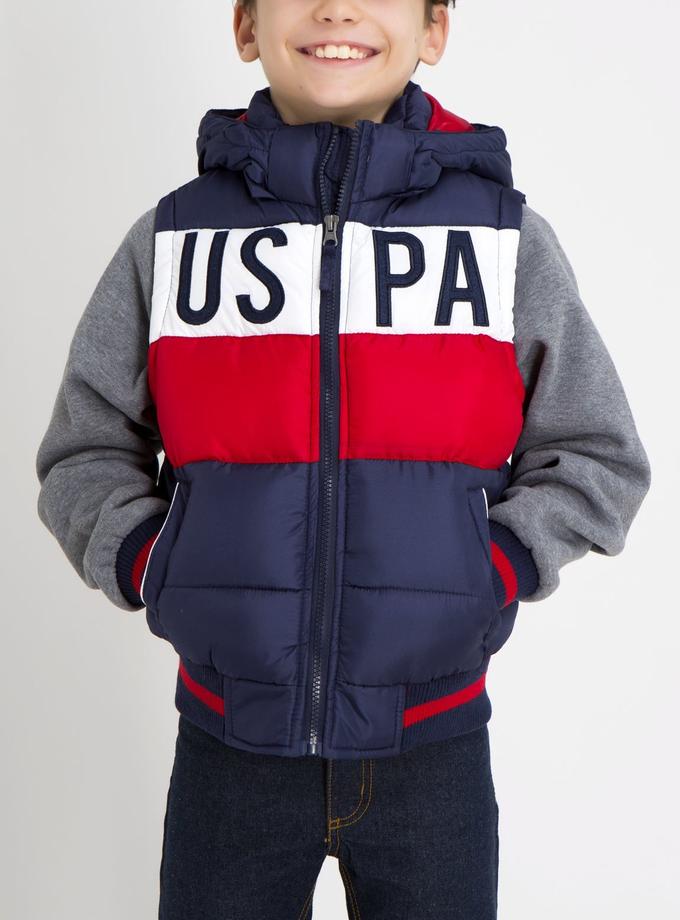 USPA BOYS PUFFER VEST WITH SLEEVES For Sale