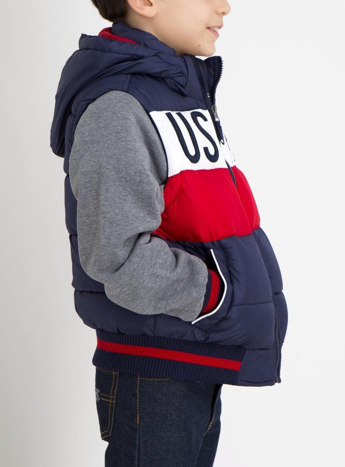 USPA BOYS PUFFER VEST WITH SLEEVES For Sale