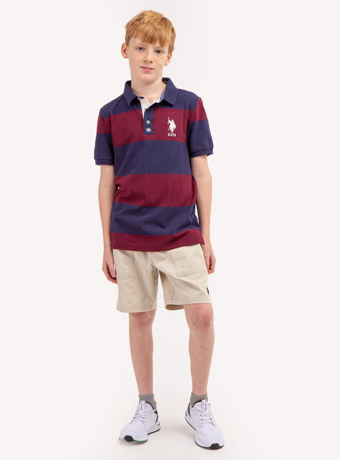 USPA BOYS RUGBY STRIPE POLO SHIRT Same Day Delivery