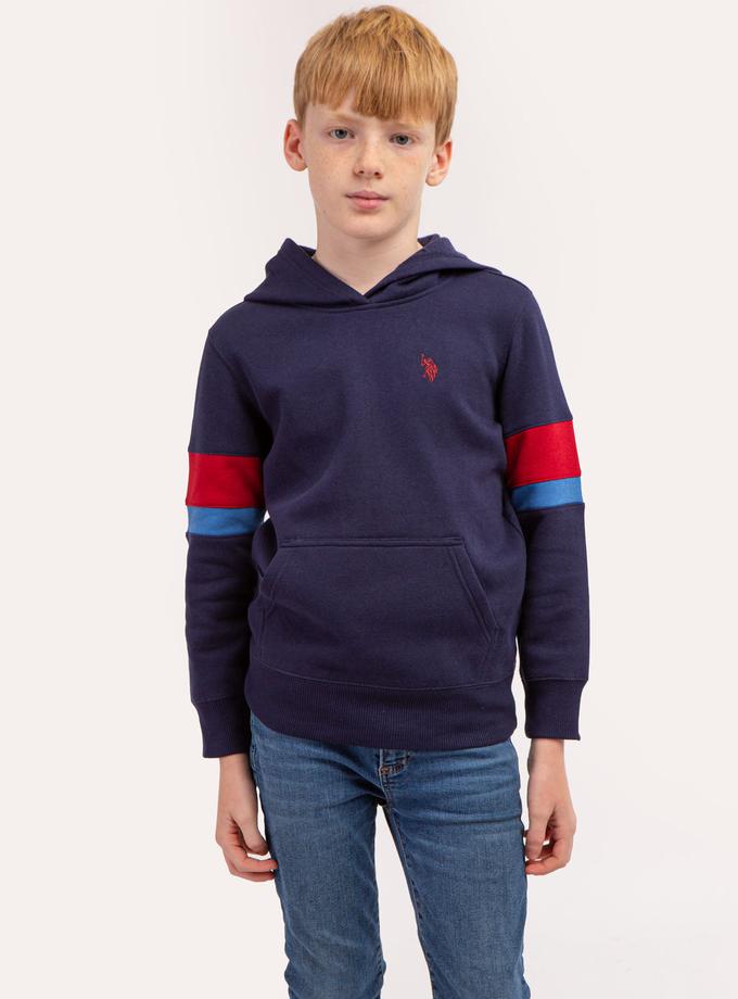 USPA BOYS SLEEVE STRIPE FLEECE HOODIE Same Day Delivery