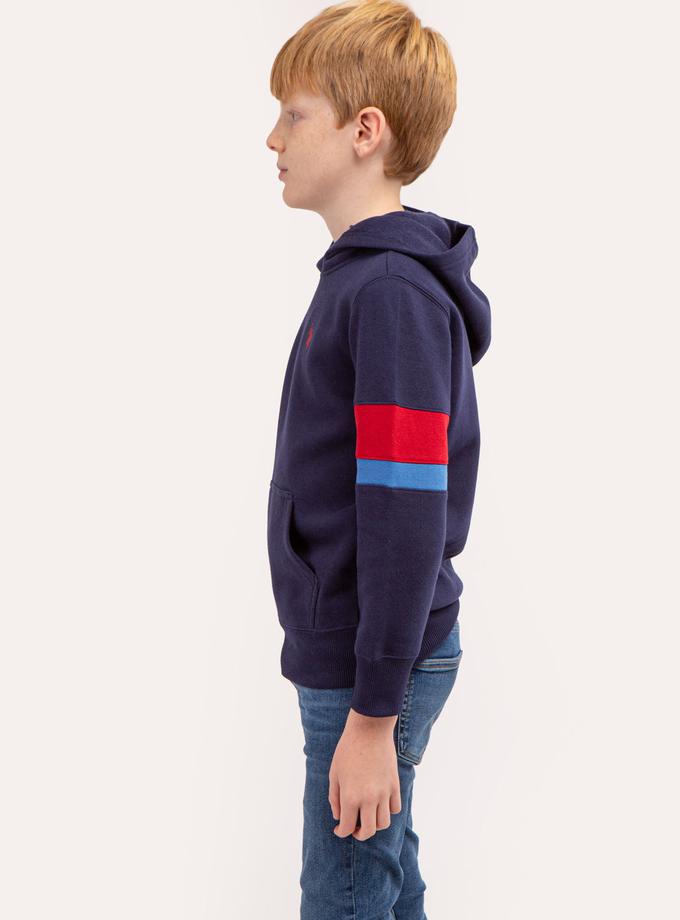 USPA BOYS SLEEVE STRIPE FLEECE HOODIE Same Day Delivery