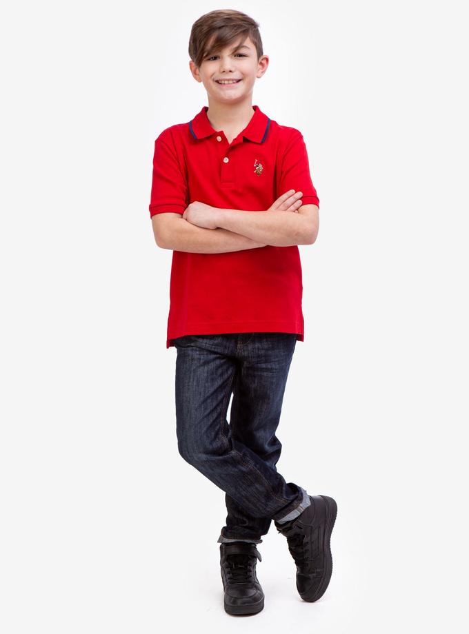 USPA BOYS SOLID INTERLOCK POLO SHIRT Best Price