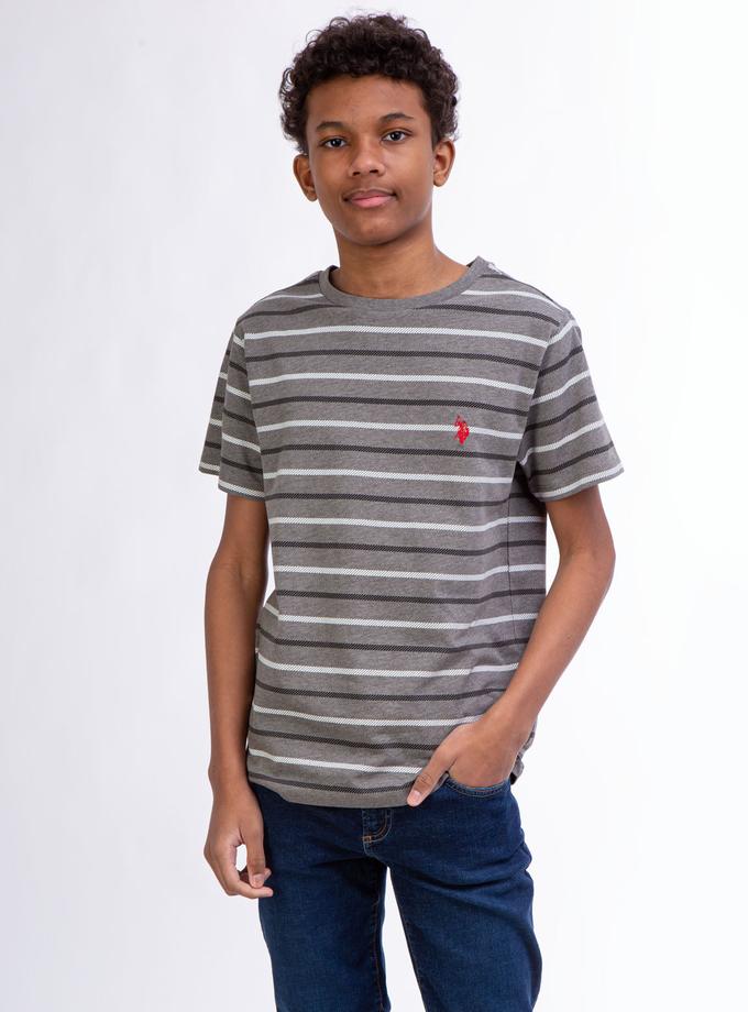 USPA BOYS STRIPE CREW NECK T-SHIRT Same Day Delivery