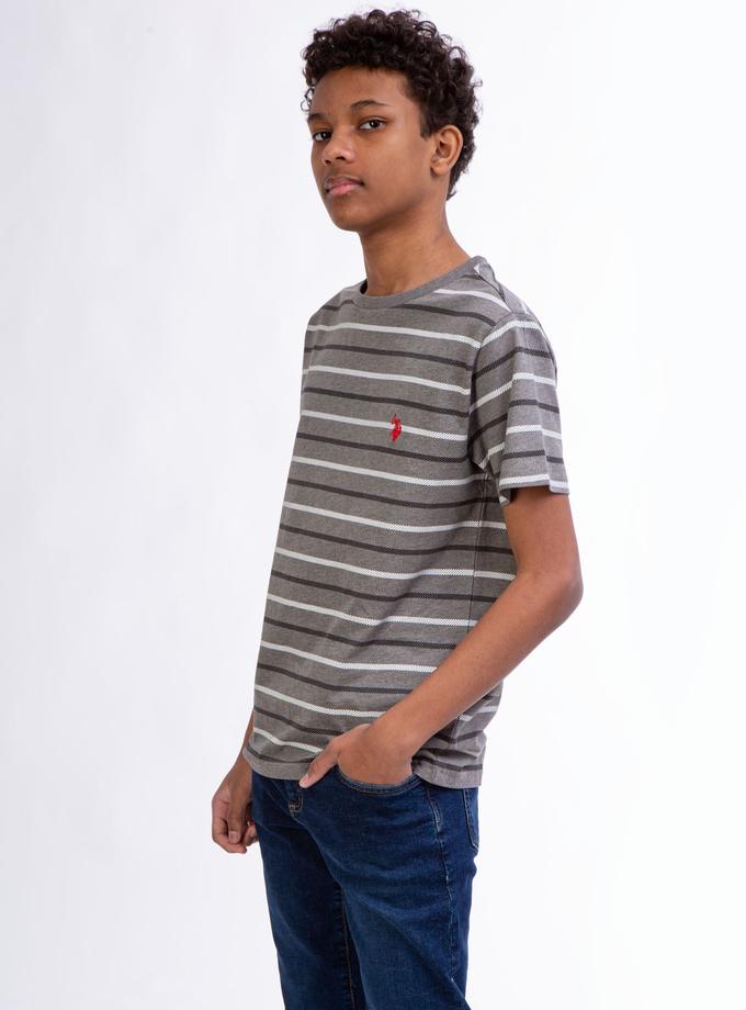 USPA BOYS STRIPE CREW NECK T-SHIRT Same Day Delivery