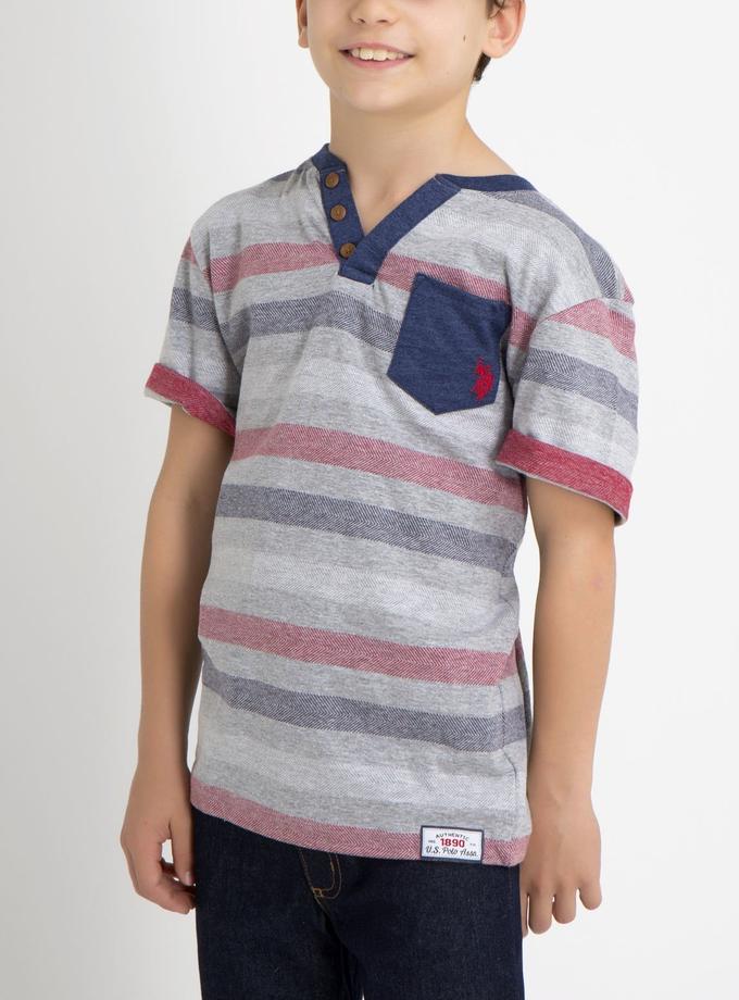 USPA BOYS STRIPED HENLEY Free shipping