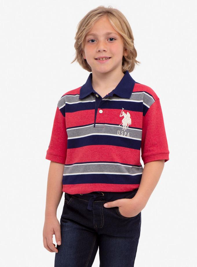 USPA BOYS STRIPED PIQUE POLO SHIRT Best Buy